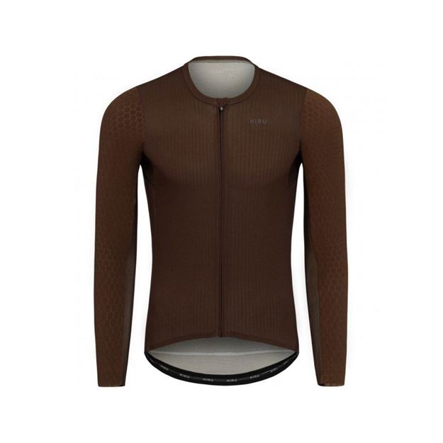 Picture of HIRU LAB AERO MENS LONGSLEEVE JERSEY - MOKA - 2V